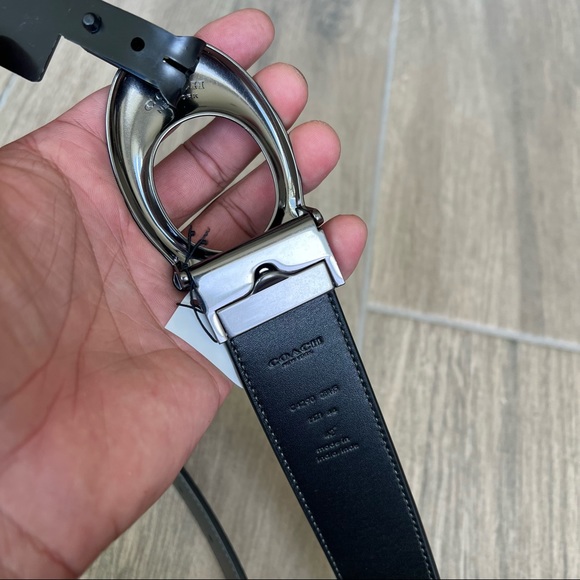Coach Sculpted Signature Buckle Cut To Size Reversible Belt - Picture 3 of 6